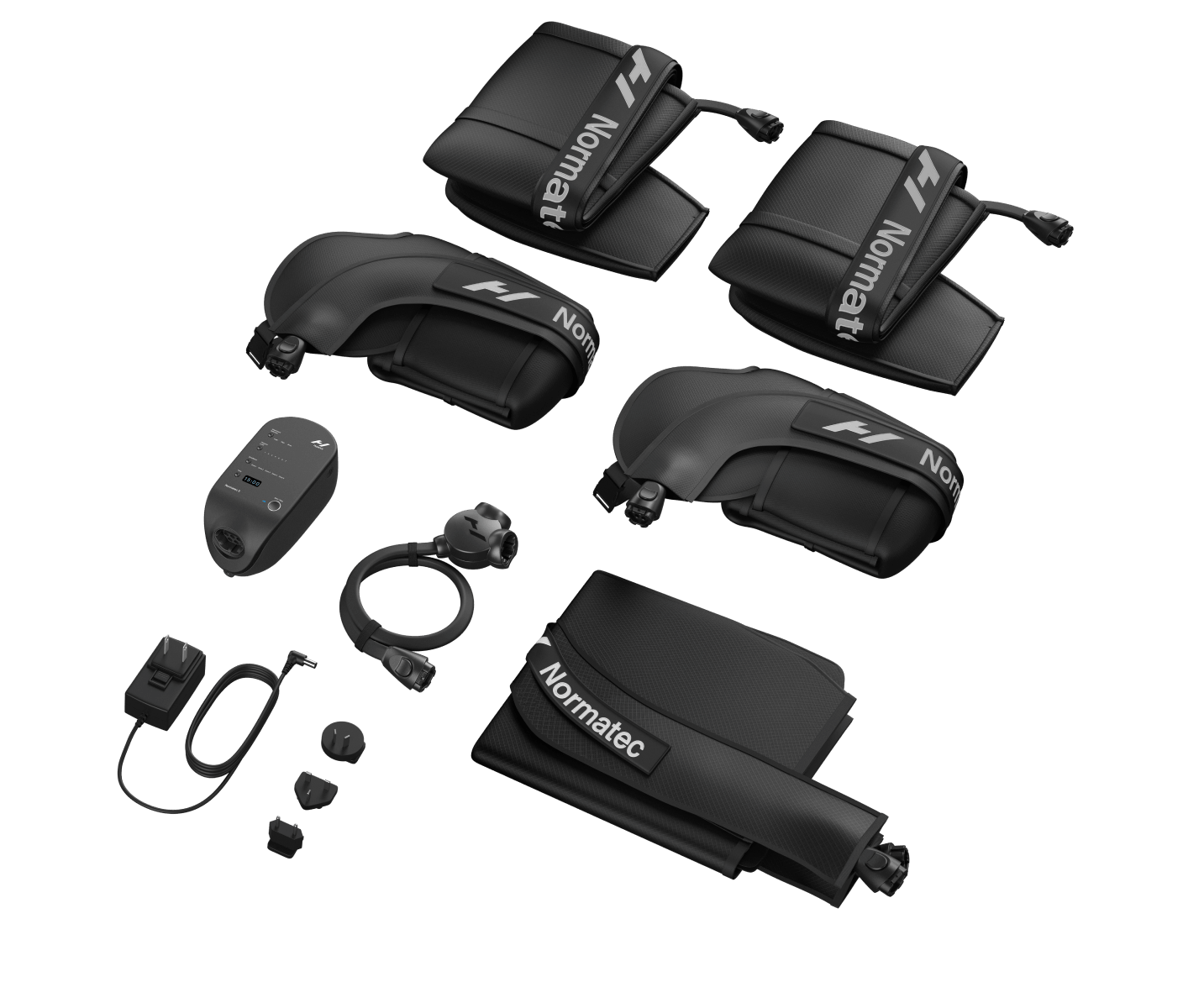 Normatec 3 lower body compression system available with Klarna financing.
