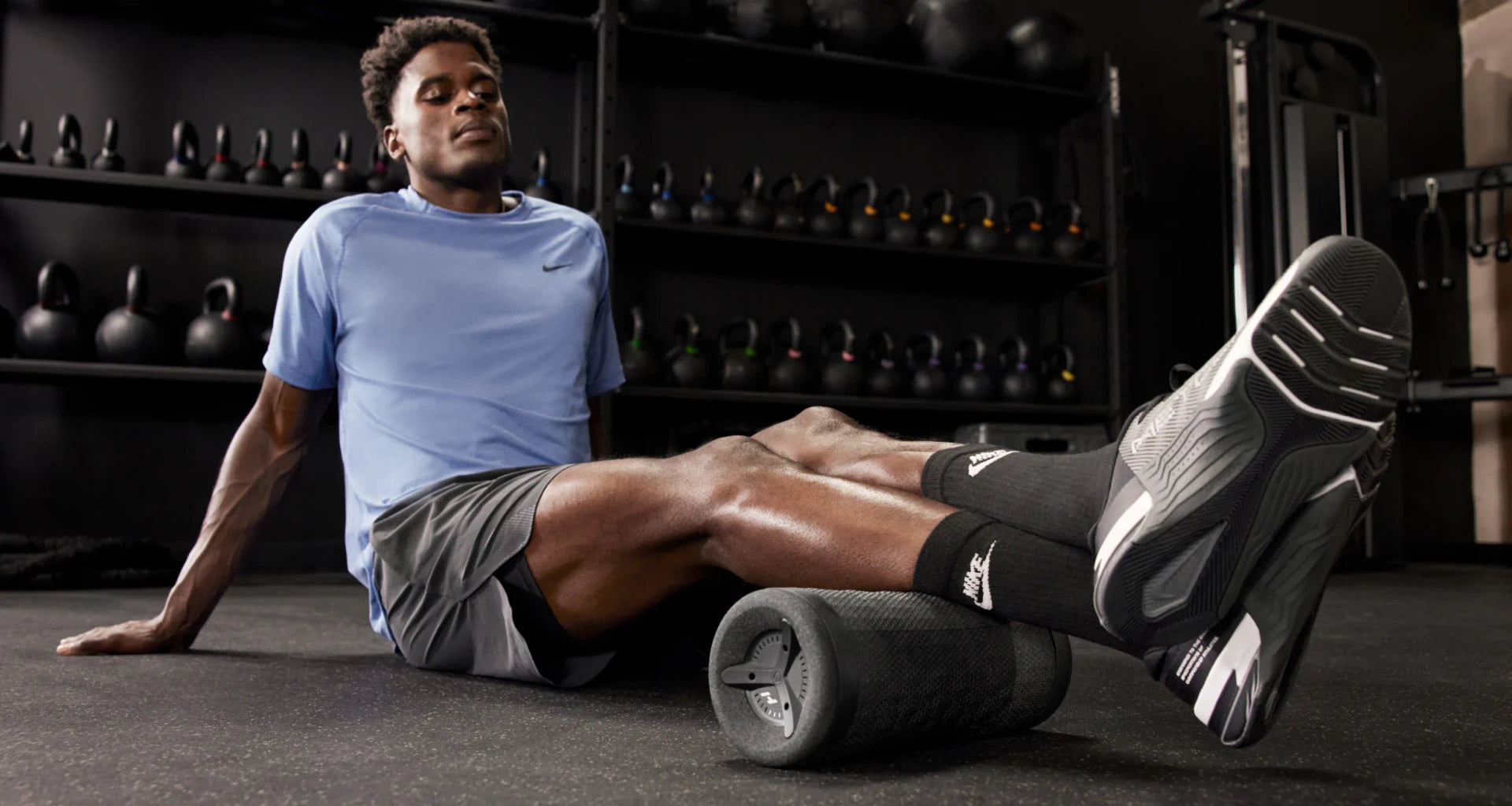 Vyper foam roller used for muscle recovery on the go.